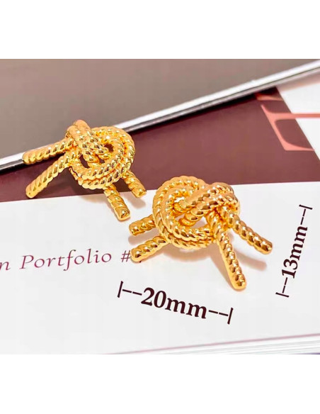 Kolczyki ze stali stal chirurgiczna Lolita AKCESORIA ELEGANCKIE WĘZŁY