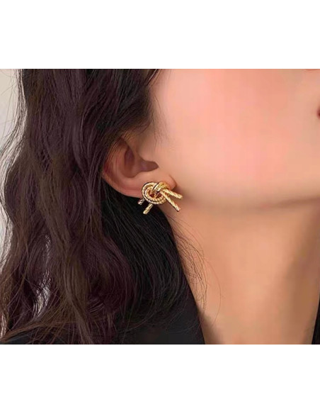 Kolczyki ze stali stal chirurgiczna Lolita AKCESORIA ELEGANCKIE WĘZŁY