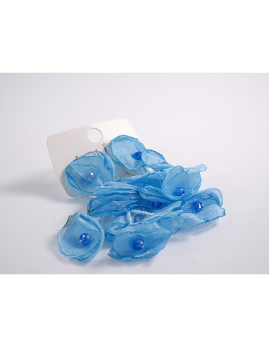 Kolczyki KWIATY WIECZOROWE NIEBIESKIE MAXI...