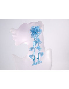 Kolczyki KWIATY WIECZOROWE NIEBIESKIE MAXI  LOLITA...