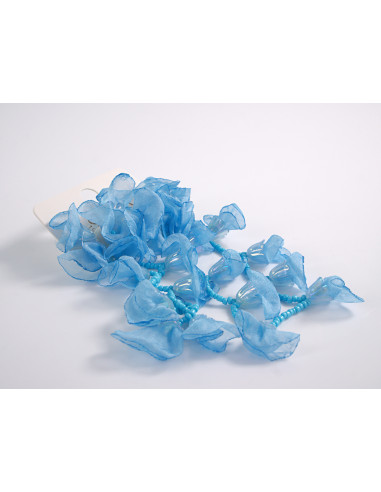 Kolczyki KWIATY WIECZOROWE NIEBIESKIE MAXI...