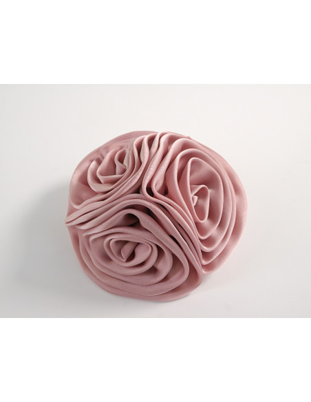 KWIAT Z MATERIAŁU BROSZKA PRZYPINKA LOLITA AKCESORIA POTRÓJNA RÓŻA 11 cm