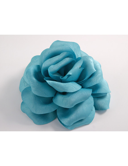 KWIAT Z MATERIAŁU RÓŻA BROSZKA PRZYPINKA LOLITA AKCESORIA 15-16 CM