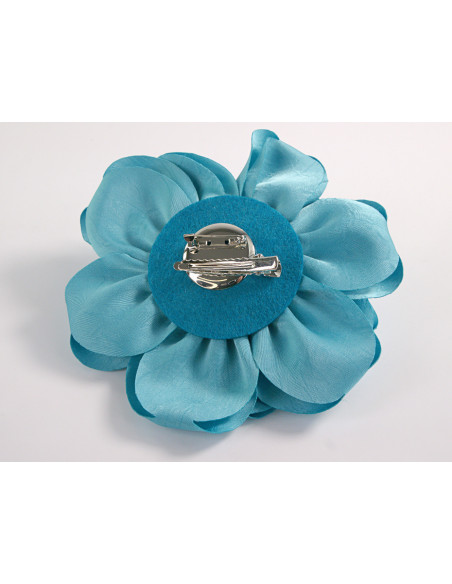 KWIAT Z MATERIAŁU RÓŻA BROSZKA PRZYPINKA LOLITA AKCESORIA 15-16 CM