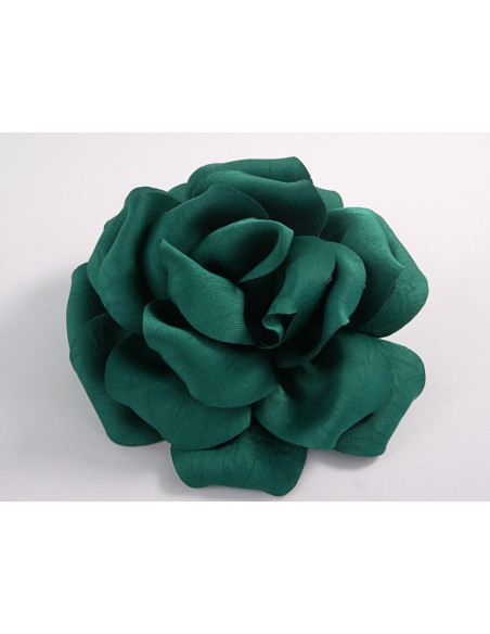 KWIAT Z MATERIAŁU RÓŻA BROSZKA PRZYPINKA LOLITA AKCESORIA 15-16 CM