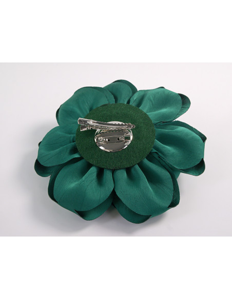 KWIAT Z MATERIAŁU RÓŻA BROSZKA PRZYPINKA LOLITA AKCESORIA 15-16 CM