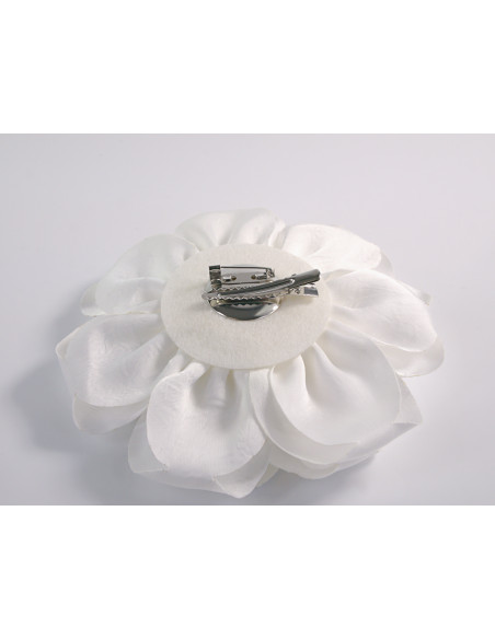KWIAT Z MATERIAŁU RÓŻA BROSZKA PRZYPINKA LOLITA AKCESORIA 15-16 CM