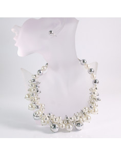 NASZYJNIK KOLIA Z PERŁAMI WIECZOROWE PERŁY POD SZYJĘ... 2