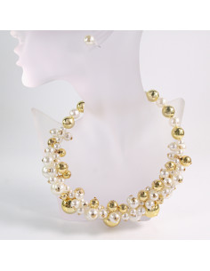 NASZYJNIK KOLIA Z PERŁAMI WIECZOROWE PERŁY POD SZYJĘ...