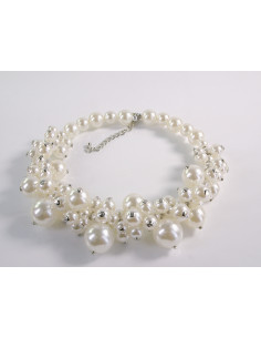 NASZYJNIK KOLIA Z PERŁAMI WIECZOROWE PERŁY POD SZYJĘ...