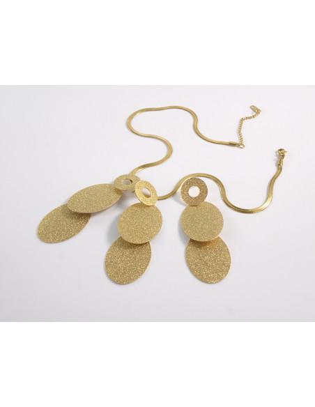 ZESTAW NASZYJNIK  POD SZYJĘ KOLCZYKI STAL CHIRURGICZNA LOLITA AKCESORIA