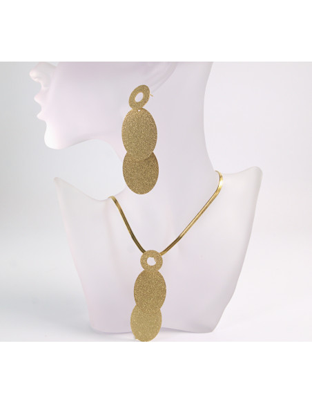 ZESTAW NASZYJNIK  POD SZYJĘ KOLCZYKI STAL CHIRURGICZNA LOLITA AKCESORIA