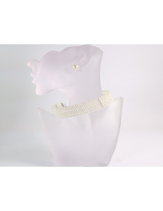 NASZYJNIK CHOKER KOLIA Z PERŁAMI WIECZOROWE PERŁY POD... 2