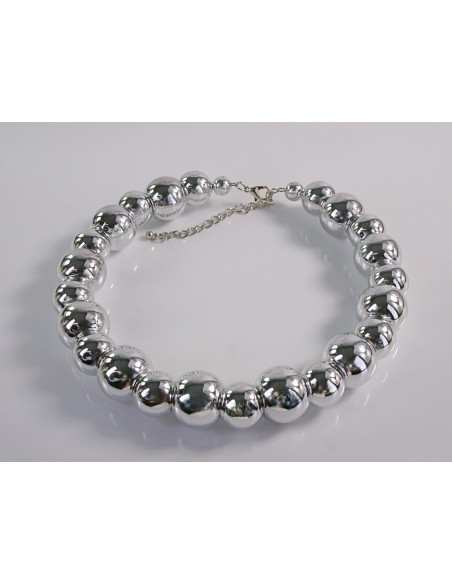 NASZYJNIK KOLIA SREBRNE WIECZOROWE KORALE POD SZYJĘ LOLITA AKCESORIA