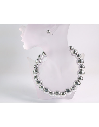 NASZYJNIK KOLIA SREBRNE WIECZOROWE KORALE POD...