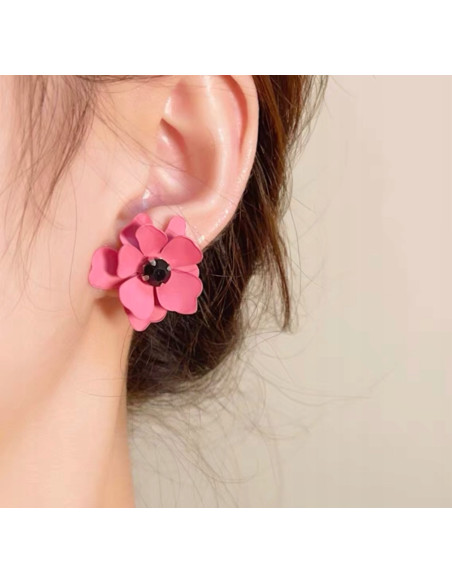 Kolczyki KWIATY KWIATKI BOHO Lolita Accessories srebrny sztyft 925