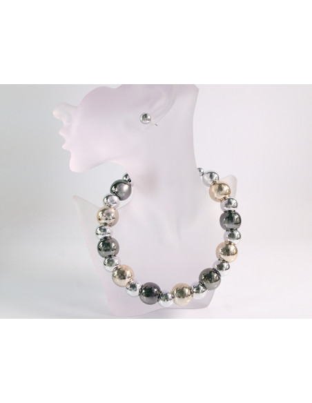 NASZYJNIK KOLIA WIECZOROWE KORALE POD SZYJĘ LOLITA AKCESORIA