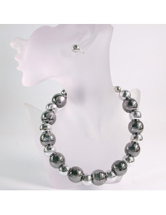 NASZYJNIK KOLIA SREBRNE WIECZOROWE KORALE POD SZYJĘ... 2