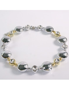 NASZYJNIK KOLIA SREBRNO - ZŁOTY NASZYJNIK  POD SZYJĘ...