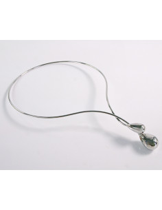 NASZYJNIK KOLIA srebrne łezki KROPLA krople POD SZYJĘ...