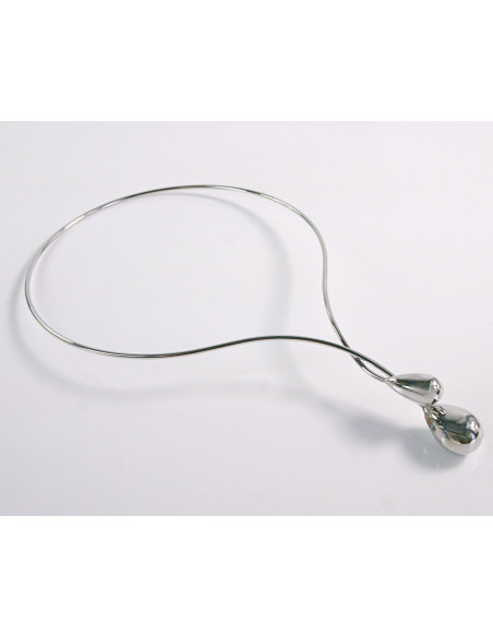 NASZYJNIK KOLIA srebrne łezki KROPLA krople POD SZYJĘ LOLITA AKCESORIA