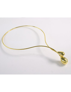 NASZYJNIK KOLIA ZŁOTE łezki KROPLA krople POD SZYJĘ...