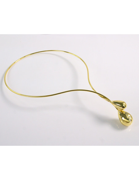 NASZYJNIK KOLIA ZŁOTE łezki KROPLA krople POD SZYJĘ LOLITA AKCESORIA ZŁOTY