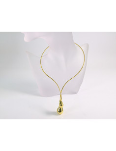 NASZYJNIK KOLIA ZŁOTE łezki KROPLA krople POD SZYJĘ... 2