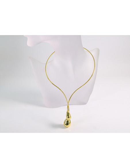 NASZYJNIK KOLIA ZŁOTE łezki KROPLA krople POD SZYJĘ LOLITA AKCESORIA ZŁOTY