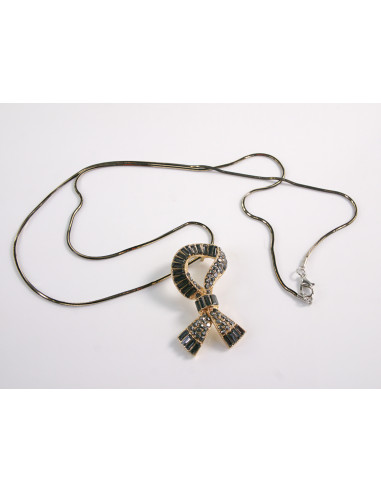 NASZYJNIK DŁUGI WISIOR MEDALION GRAFITOWY...