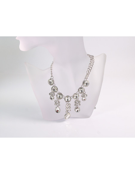 NASZYJNIK SREBRNA WIECZOROWA  KOLIA POD SZYJĘ LOLITA AKCESORIA