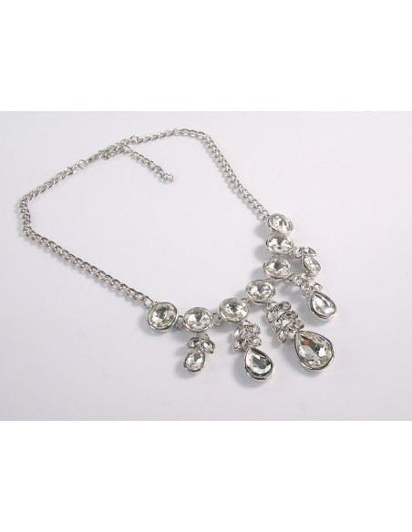 NASZYJNIK SREBRNA WIECZOROWA  KOLIA POD SZYJĘ LOLITA AKCESORIA