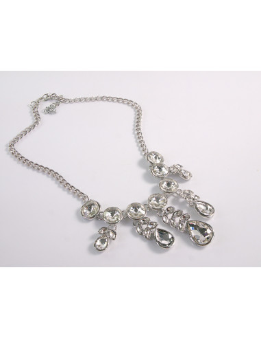 NASZYJNIK SREBRNA WIECZOROWA  KOLIA POD SZYJĘ...