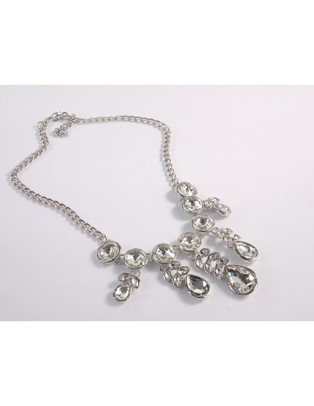 NASZYJNIK SREBRNA WIECZOROWA  KOLIA POD SZYJĘ LOLITA AKCESORIA