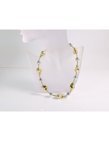 NASZYJNIK  POD SZYJĘ ZŁOTO - SREBRNY  LOLITA...