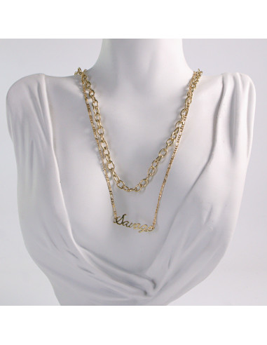 NASZYJNIK KOLIA CELEBRYTKA  4 łańcuszki  LOLITA...