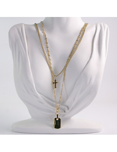 NASZYJNIK KOLIA CELEBRYTKA  4 łańcuszki  LOLITA...