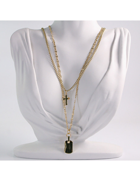 NASZYJNIK KOLIA CELEBRYTKA  4 łańcuszki  LOLITA AKCESORIA