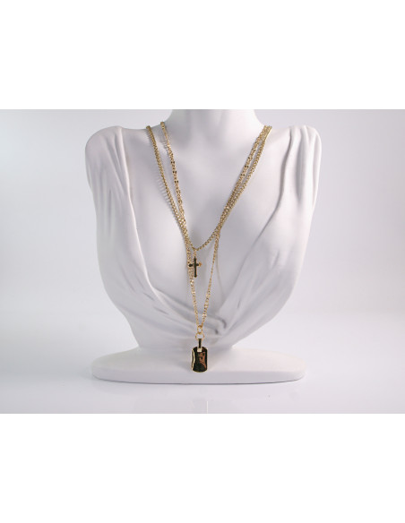 NASZYJNIK KOLIA CELEBRYTKA  4 łańcuszki  LOLITA AKCESORIA