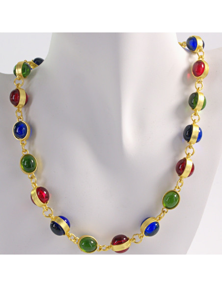 NASZYJNIK WIECZOROWY KOLOROWY POD SZYJĘ WIELKIE WYJŚCIE LOLITA AKCESORIA