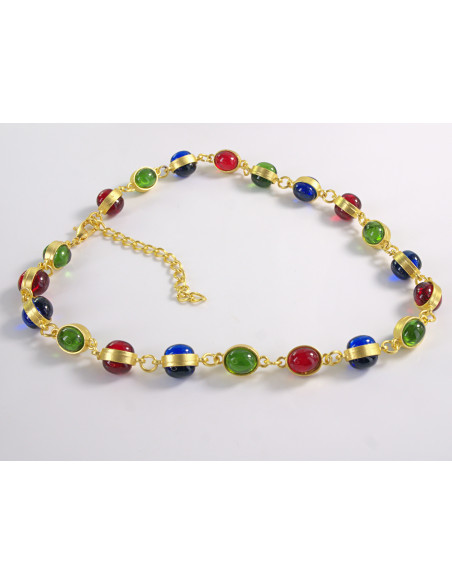 NASZYJNIK WIECZOROWY KOLOROWY POD SZYJĘ WIELKIE WYJŚCIE LOLITA AKCESORIA