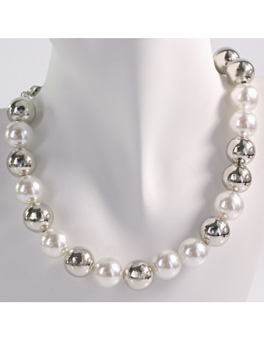 NASZYJNIK KOLIA SREBRNE WIECZOROWE KORALE POD...