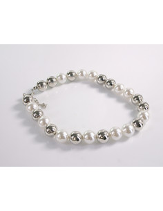 NASZYJNIK KOLIA SREBRNE WIECZOROWE KORALE POD SZYJĘ PERŁA... 2