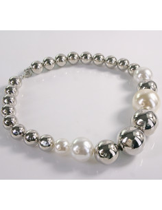 NASZYJNIK KOLIA SREBRNE WIECZOROWE KORALE POD SZYJĘ PERŁA... 2