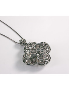 NASZYJNIK DŁUGI WISIOR  GRAFITOWY MEDALION  Lolita Akcesoria 2