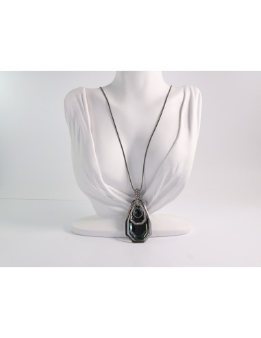 NASZYJNIK DŁUGI WISIOR WISIOR GRAFITOWY...