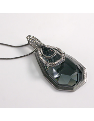 NASZYJNIK DŁUGI WISIOR WISIOR GRAFITOWY...