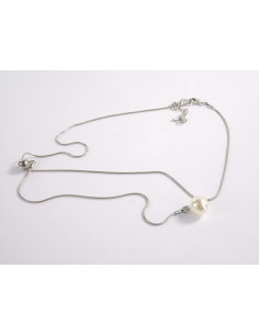 NASZYJNIK SREBRNA KRAWATKA Z PERŁĄ POD SZYJĘ  Lolita... 2