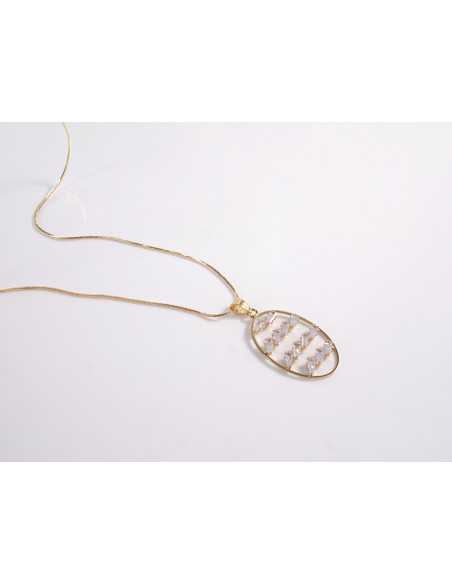 NASZYJNIK DŁUGI WISIOR WISIOR ZŁOTY MEDALION Lolita Akcesoria