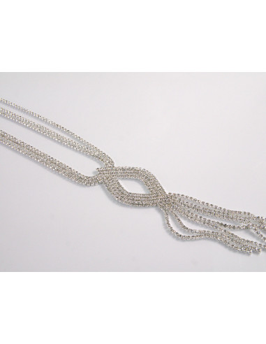 NASZYJNIK WIECZOROWY DŁUGI WISIOR KRAWATKA  Z...